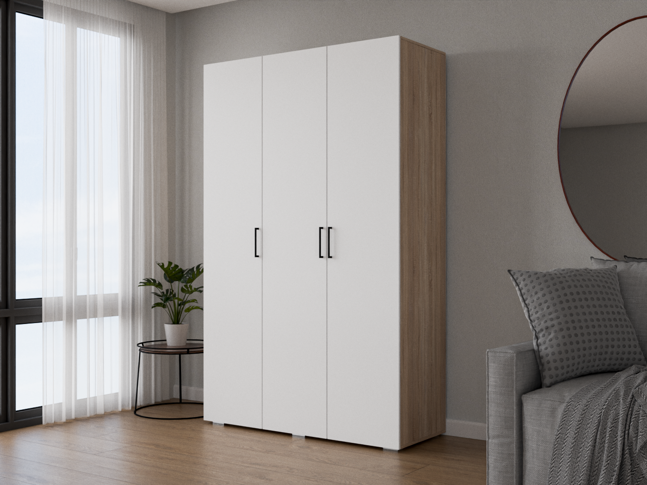 Распашной шкаф Хемнэс 2 beige ИКЕА (IKEA) изображение товара