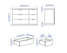 Изображение товара Комод Нордли 17 black ИКЕА (IKEA) на сайте adeta.ru